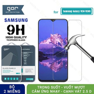 Bộ 2 kính cường lực Gor cho Samsung Galaxy M31/ M21/ M30S vát cạnh 2,5D trong suốt