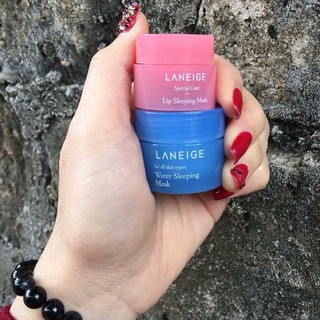 Combo sample mặt nạ ngủ Laneige water sleeping mask 15ml và mặt nạ ngủ môi Lip sleeping mask 3g
