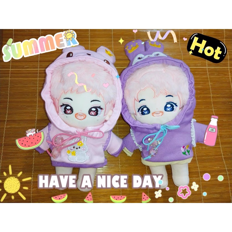 Áo hoodie thú cho doll 20cm