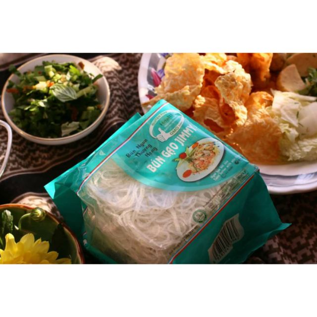 [Jimmy] Bún khô Non Gmo cho bé ăn dặm, bún xuất khẩu bao bì xanh 250gr