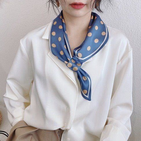 Khăn choàng GAVINBROWN chất liệu lụa tốt in hoa văn 2 mặt dễ phối y phục