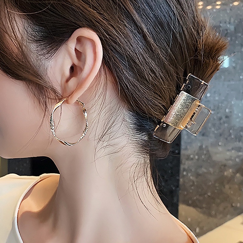 Bông Tai Mạ Bạc 925 Hình Tròn Phong Cách Retro Dành Cho Nữ