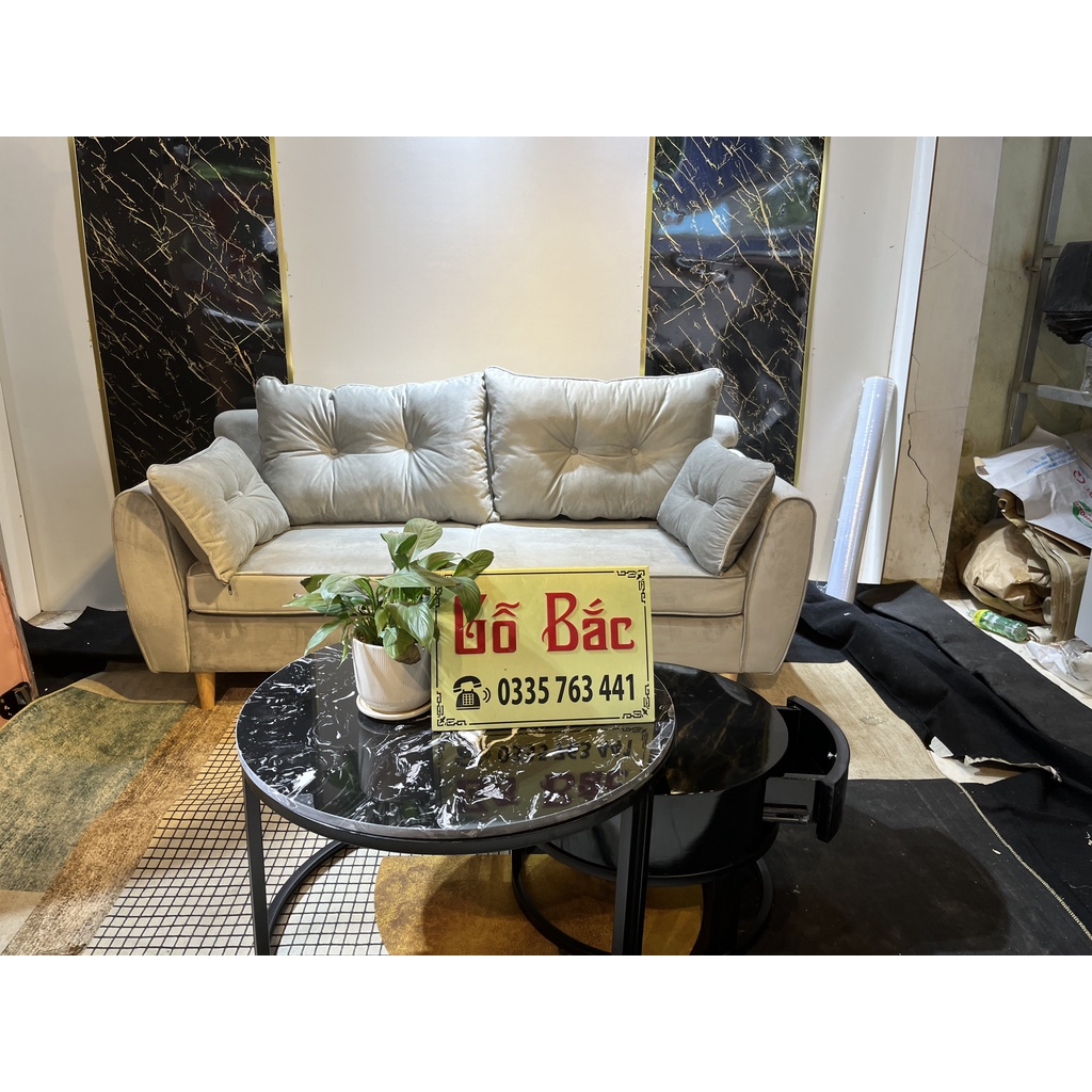 Ghế sofa khung gỗ tự nhiên bọc đệm vải kiểu dáng hiện đại - dễ dàng vệ sinh - sử dụng vật liệu cao cấp