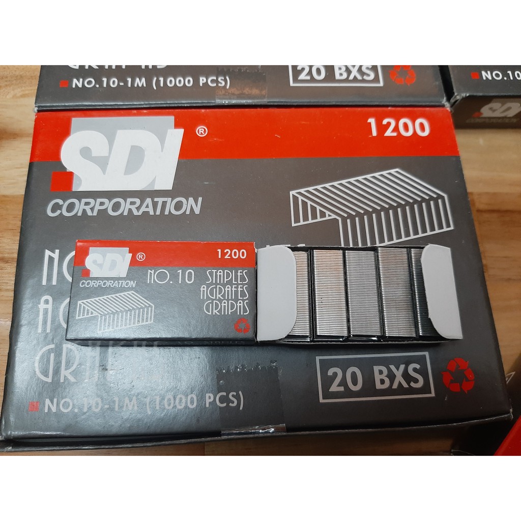 HỘP 20 HỘP KIM BẤM SỐ 10 SDI