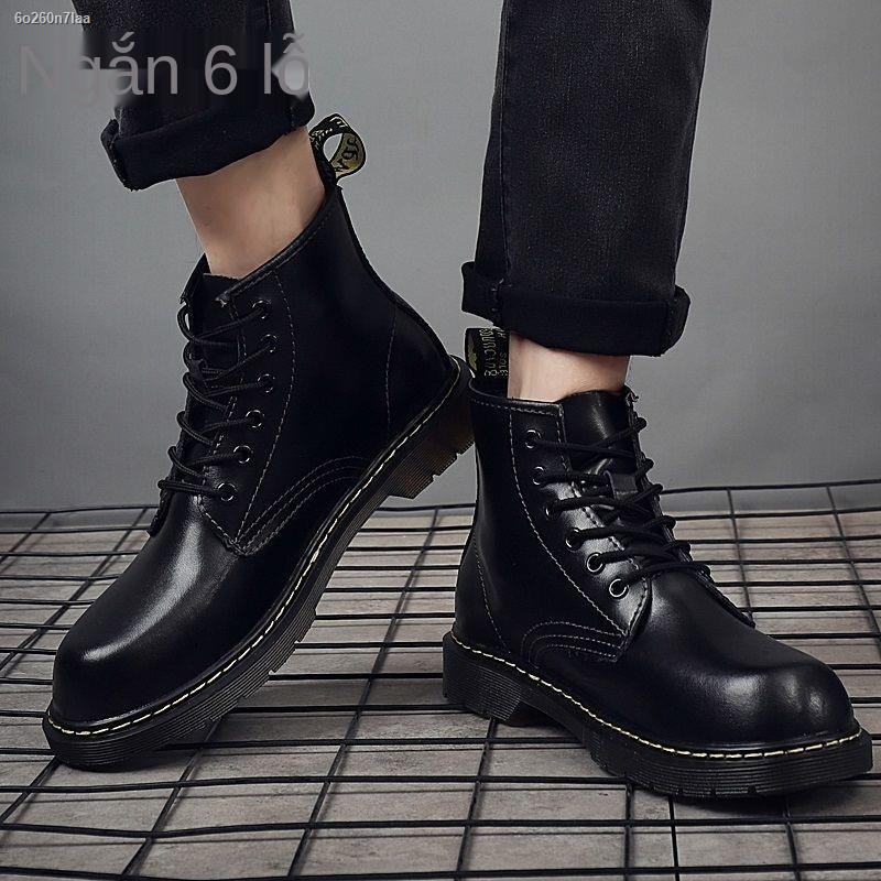 Giày cao cổ xu hướng su đế trung hoang dã nam giới bốt ngắn mùa hèrtin boots dụng cụ phong cách Anh