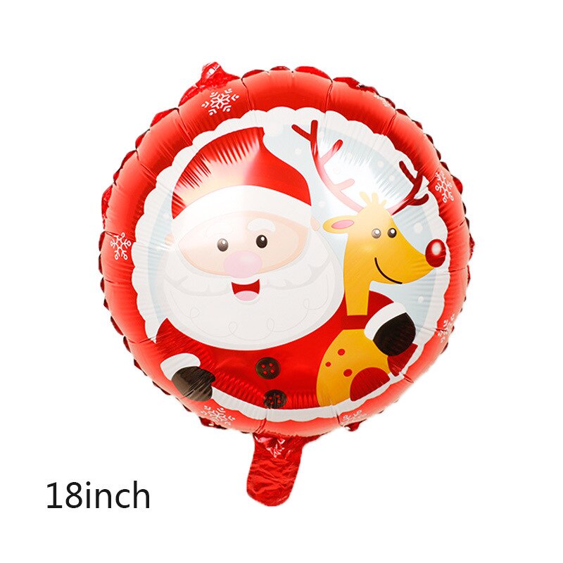 Bong bóng lá nhôm bơm hơi 18 inch họa tiết giáng sinh trang trí tiệc độc đáo