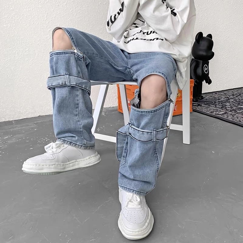 Quần Jeans Zip Unisex - Quần Bò Zip Unisex