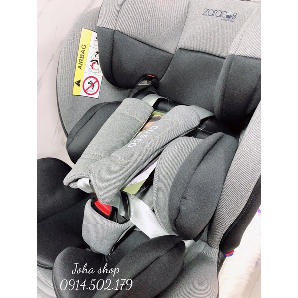 Ghế ngồi ô tô trẻ em có isofix, xoay 360, dành cho bé 0-12 tuổi - ZARACOS CUSCO 6406
