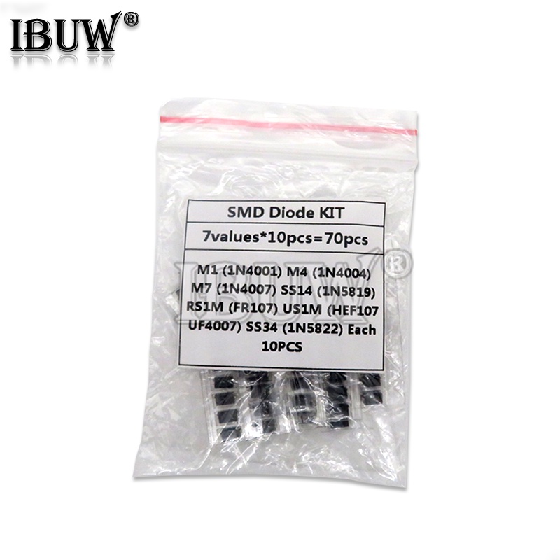 Set 10 Đi Ốt 7 Loại * 10 Cái / Gói Đi Ốt SMD / M1  / M4  / M7  / SS14 US1M RS1M SS34