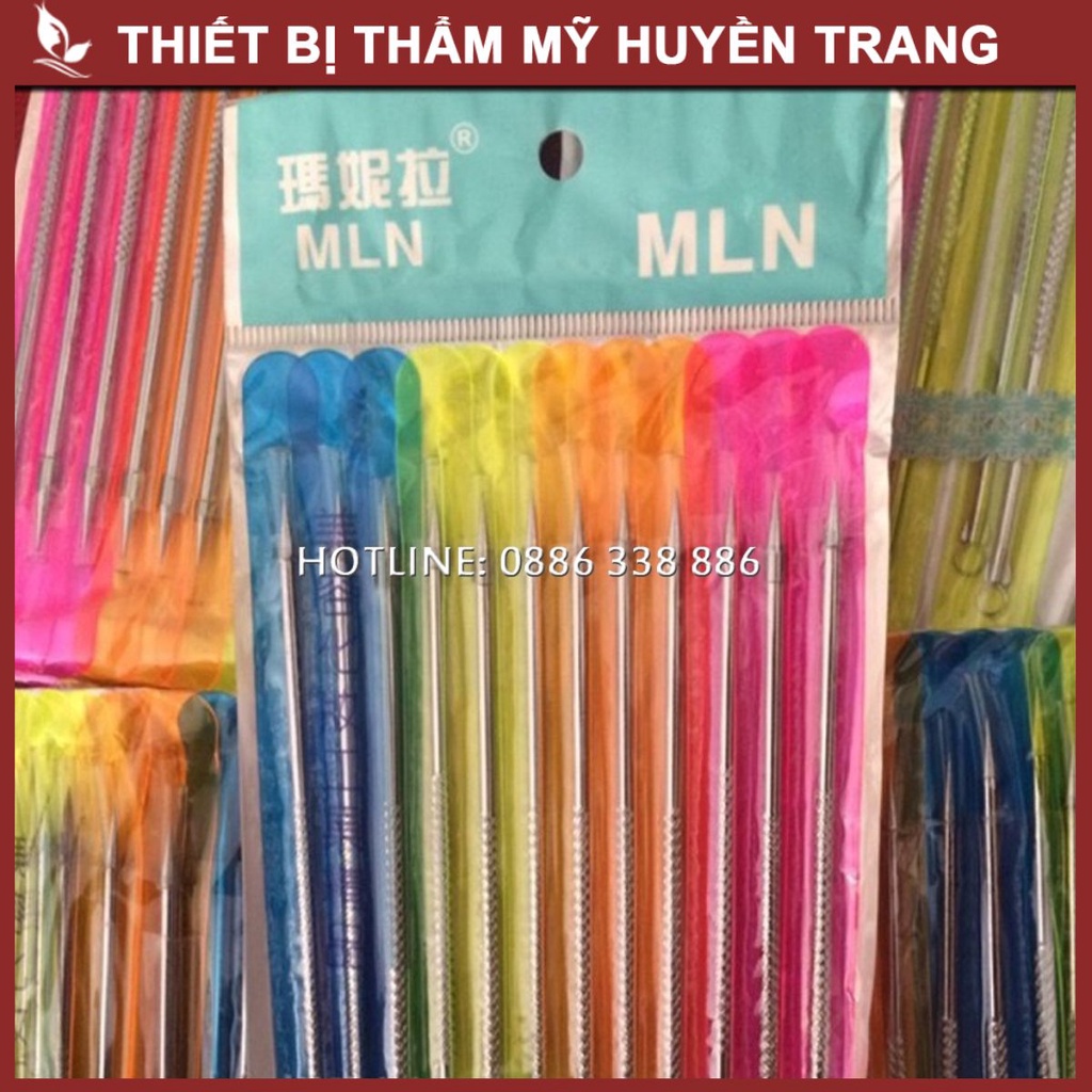 12 Cây Nặn Mụn Trứng Cá Dài 12cm (1 vỉ 12 cái) - Thẩm Mỹ Huyền Trang