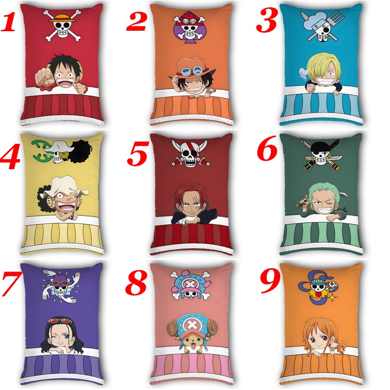 Vỏ Gối Hình Chữ Nhật In Hình Hoạt Hình ONE PIECE Monkey D. Vỏ Gối Sofa Một Mặt Bằng Polyeste In Họa Tiết Luffy Trang Trí Nhà Cửa