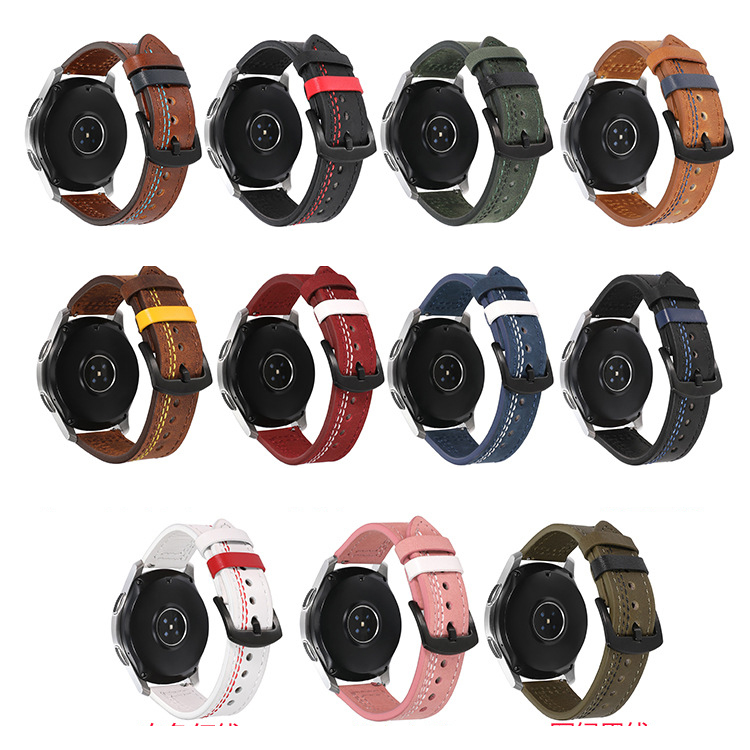 HUAWEI Dây Đeo Bằng Da 22mm Cho Đồng Hồ Samsung Galaxy Watch 3 46mm S3 Frontier Band Amazfit Pace / Gtr 47