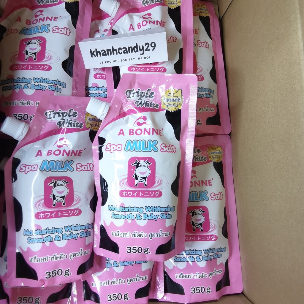 Muối tắm sữa bò tẩy tế bào chết A Bonne Spa Milk Salt Thái Lan 350gr | BigBuy360 - bigbuy360.vn