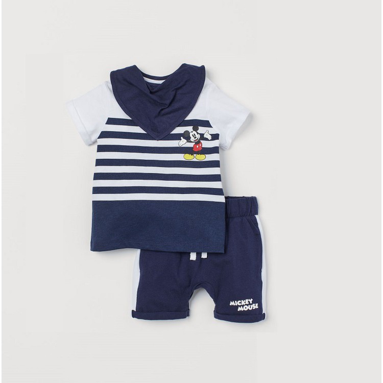 [H&M] SET QUẦN ÁO CÓ YẾM MICKEY BÉ TRAI
