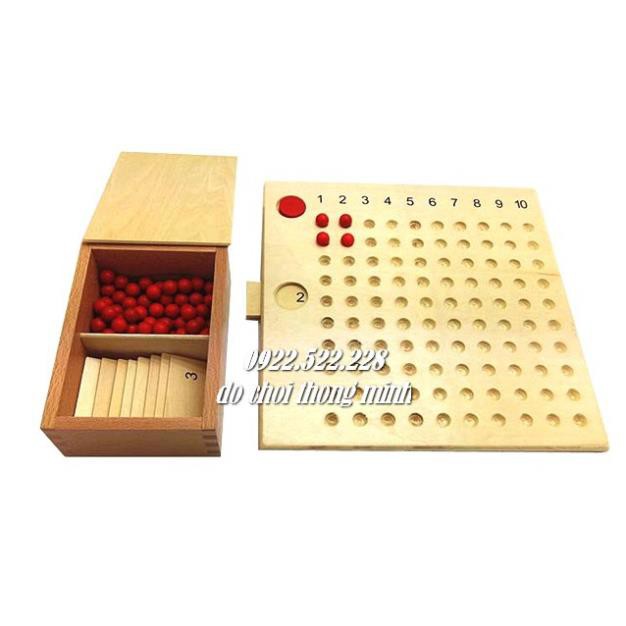 Bộ nhân chia kèm hộp đựng - Giáo cụ Montessori