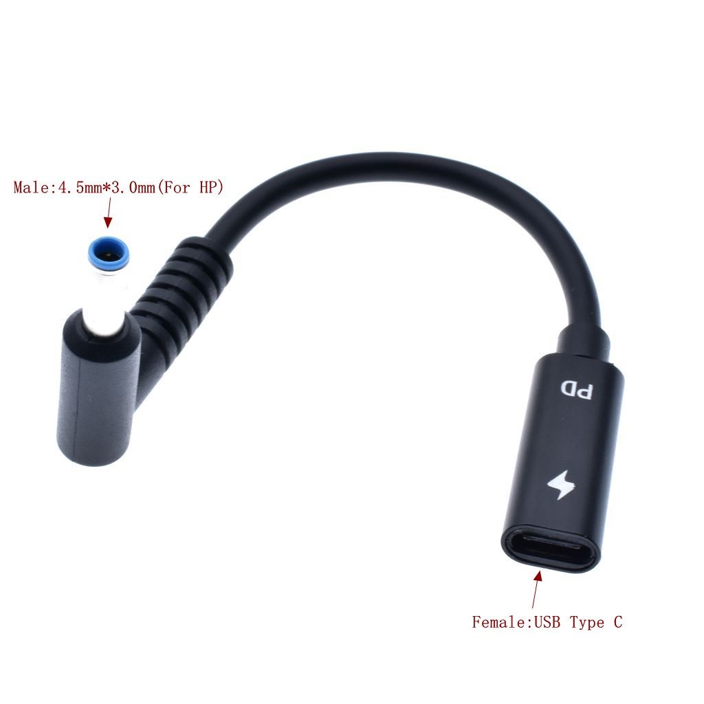 Dây cáp chuyển đổi cổng USB 3.1 loại C PD 5.5x2.5 mm cho máy tính xách tay Asus Toshiba