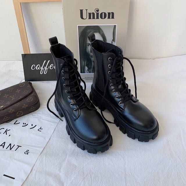 (Sẵn )Boot đen cao cổ đế cao uzzlang siêu xịn🔥🔥🔥 | BigBuy360 - bigbuy360.vn