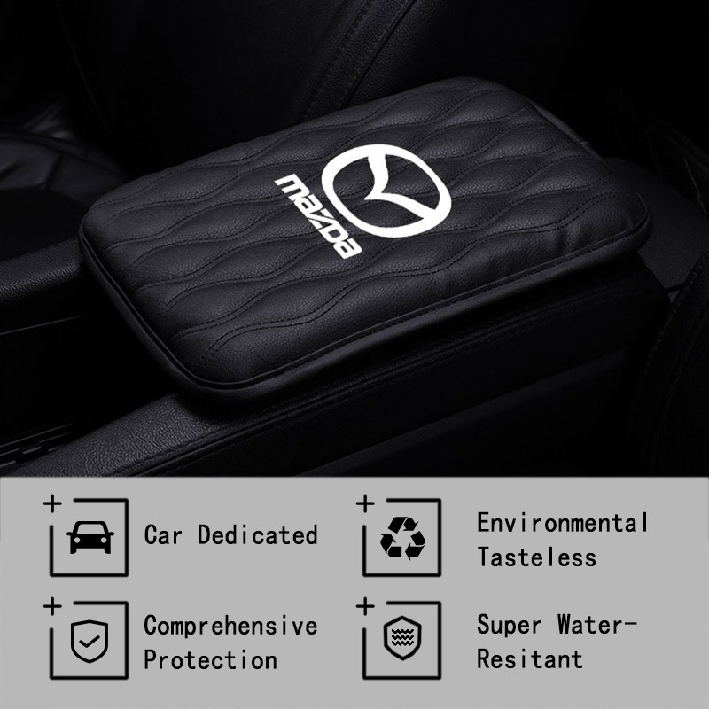 Đệm Da Lót Hộp Tỳ Tay Chống Thấm Nước Cho Xe Hơi Mazda CX5 Mazda 3 2 6 5 CX3 RX8 BT50 323 CX8 CX30 RX7 626 CX7 NX5 CX9