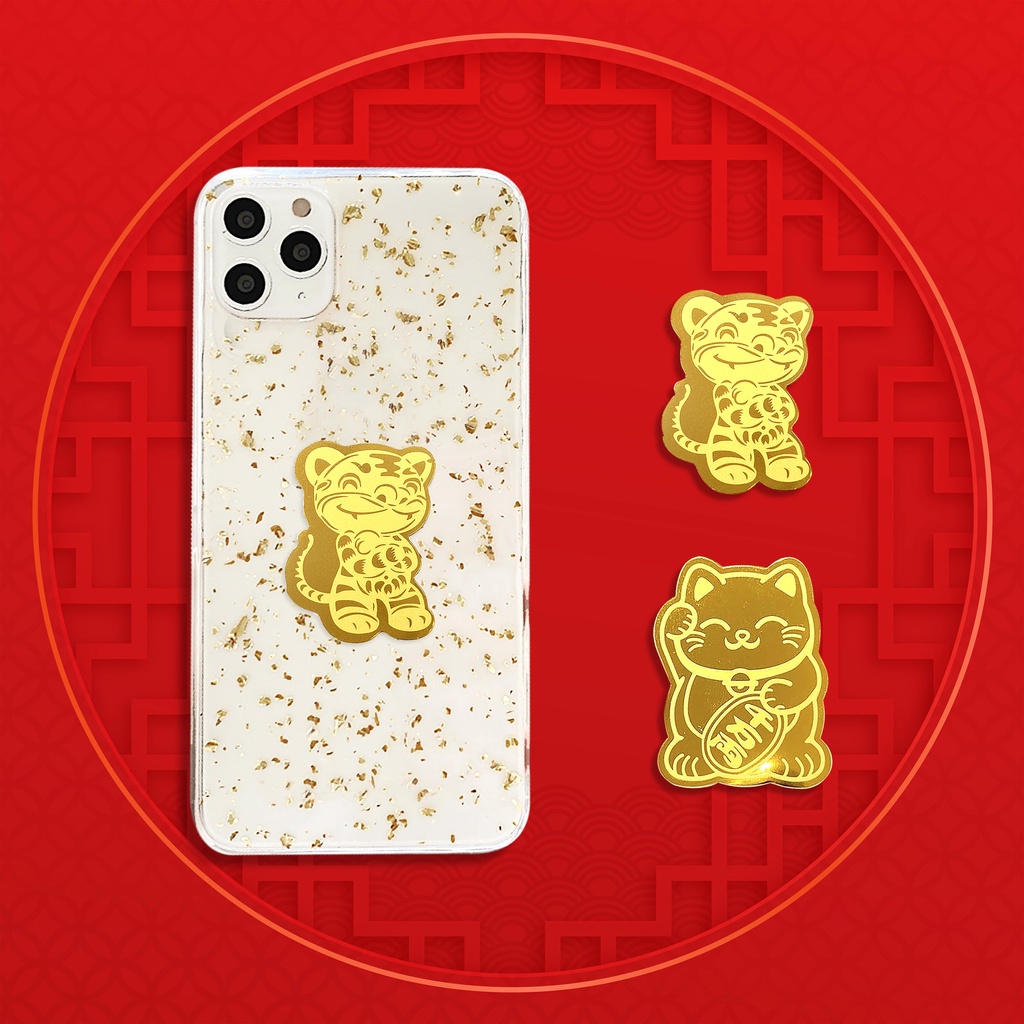 Miếng Dán Sticker Tài Lộc Mạ Vàng cho ốp lưng 6/6plus/6s/6splus/7/7plus/8/8plus/x/xs/11/12/13/14/pro/max/promax/plus