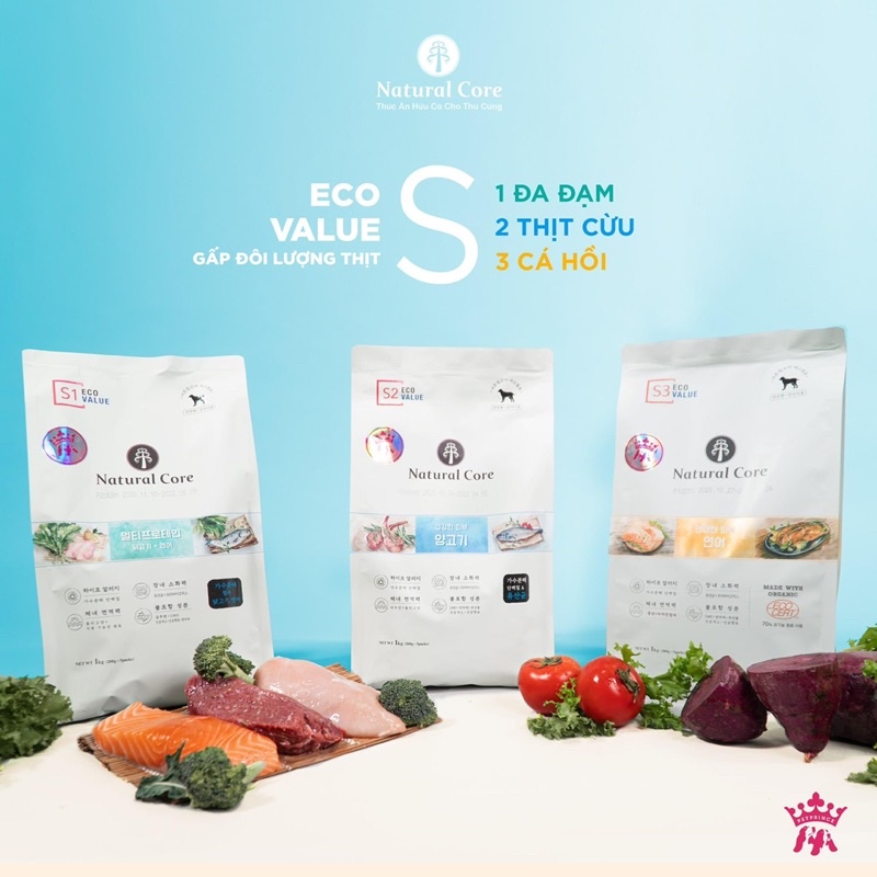 Thức ăn hạt khô cho chó S2 - S3 Natural Core