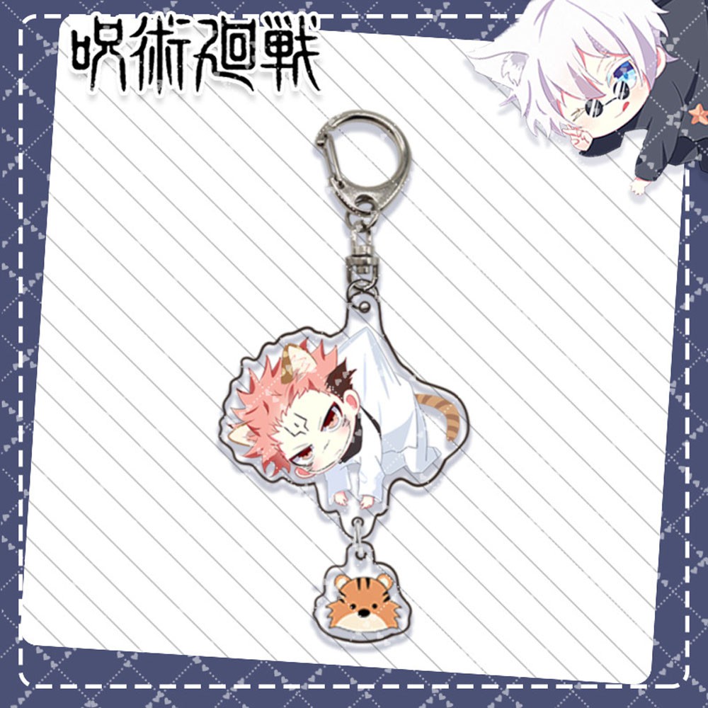 Móc khóa nhựa acrylic hình nhân vật anime Jujutsu Kaisen đáng yêu