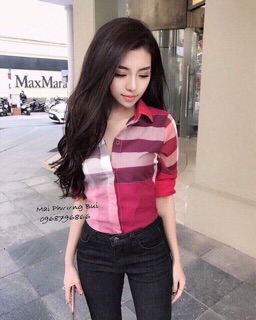 Áo sơ mi kẻ nữ Bbr <60kg