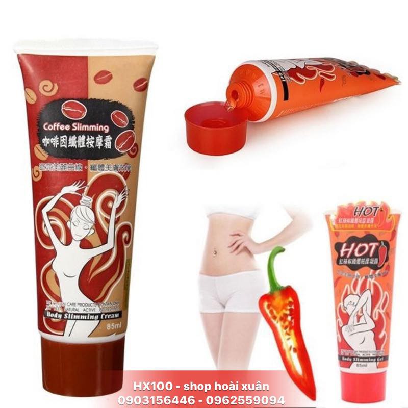 Kem Tan mỡ Cà phê và ớt Body Sliming Cream Yilibalo - Gel tan mỡ Hot Body slimming gel Yilibalo - HX100