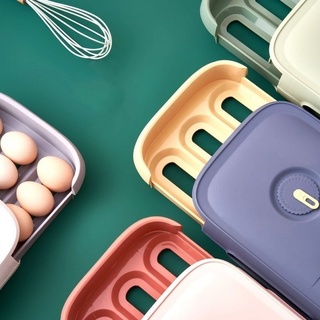 🇻🇳stock ready🇻🇳Home refrigerator fresh egg carton drawer type kitchen storage box with stackable lid with egg roll finishing box🔙COD