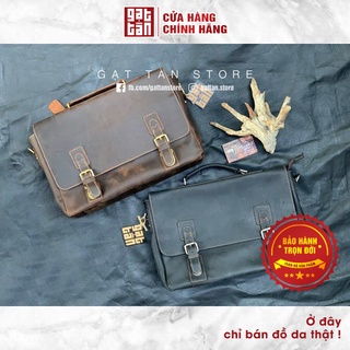 [BẢO HÀNH TRỌN ĐỜI] Cặp da sáp đựng LAPTOP / Tài liệu - Cao Cấp Hàng Đẹp Gạt Tàn Store / Cam Kết Da Bò Thật 100% - CS164