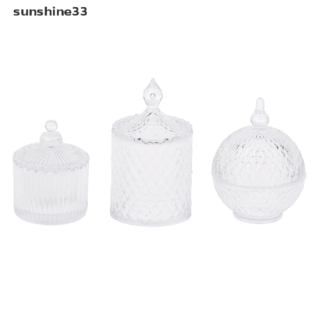 Set 3 Lọ Kẹo Trong Suốt Đồ Chơi Búp Bê Tỉ Lệ 1: 12