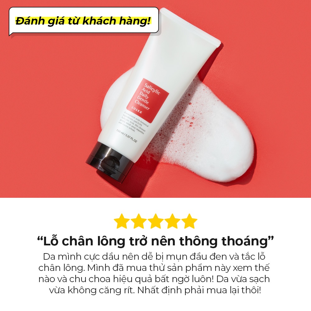 Sữa rửa mặt COSRX Salicylic Axit 0.5% 150ml tái tạo da hiệu quả | BigBuy360 - bigbuy360.vn