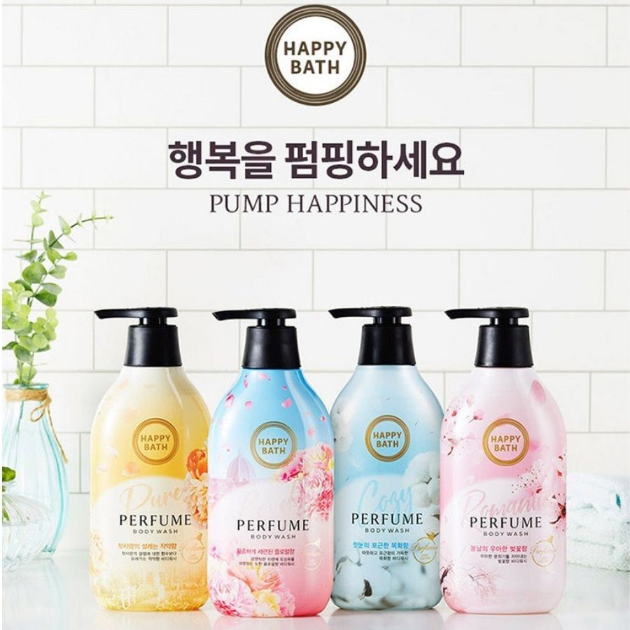 Sữa Tắm Chiết Xuất Thực Vật Siêu Thơm HAPPY BATH Body Wash - 900ml