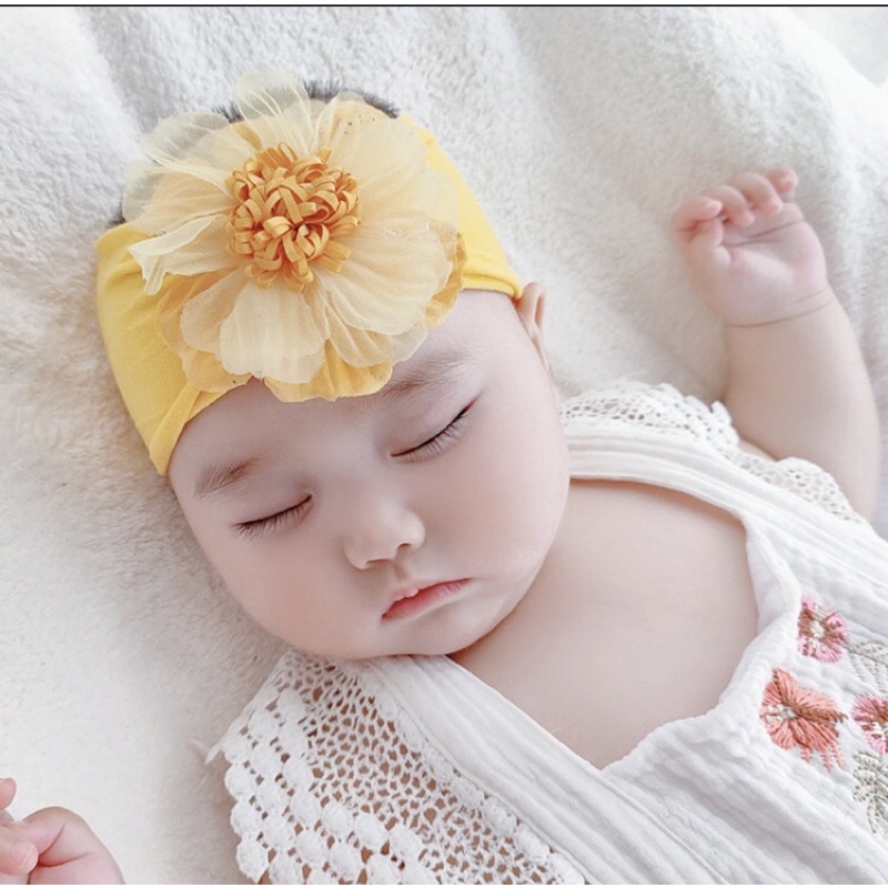 Turban (Băng đô) bản rộng vải cotton mềm mịn co giãn cho bé gái siêu dễ thương