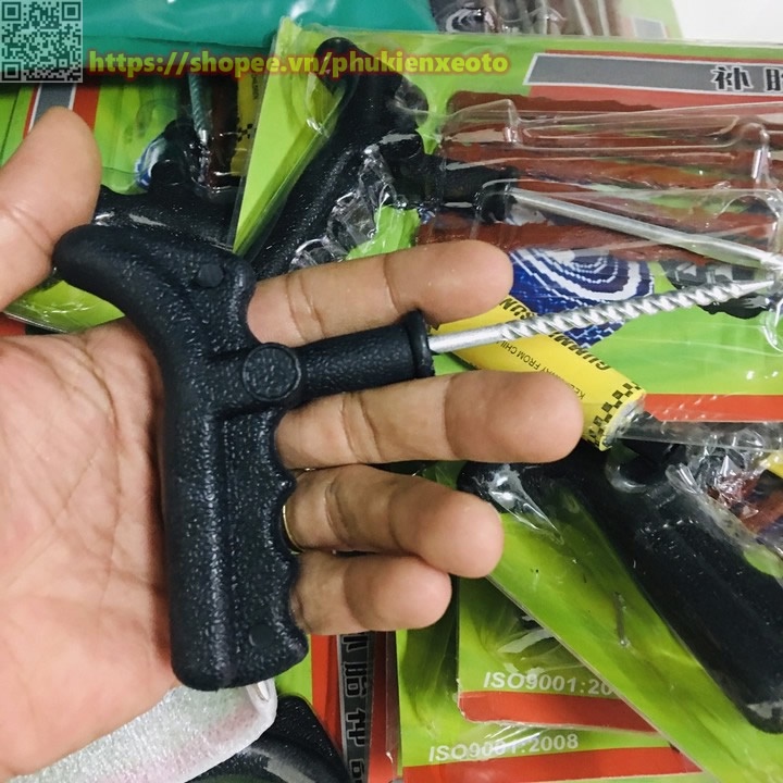 Bộ Vá Lốp Không Săm, Không Ruột Xe Máy Ô Tô Đa Năng 8 Chi Tiết