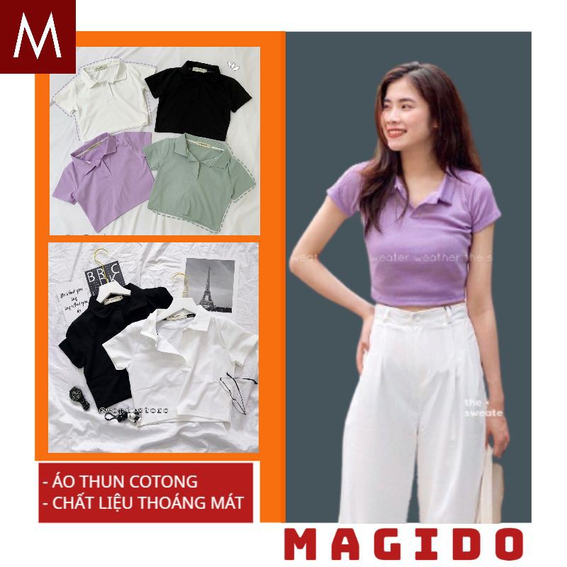 áo croptop nữ 💚áo thun nữ -phong cách năng động ulzzang thời trang hàn quốc , dễ mIX đồ hot 2021 MAGIDO-(ẢNH THẬT)