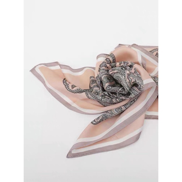 Khăn turban lụa vuông choàng cổ bandana cột áo yếm size 70cm - Maben