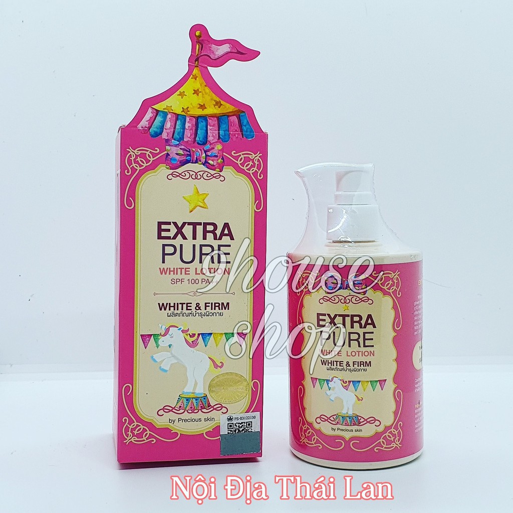 01 Lotion Dưỡng Trắng Da Chống Nắng EXTRA PURE WHITE LOTION SPF 100 PA++ White & Firm 300ml Thái Lan