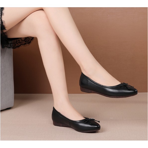 Giày búp bê Mã B4 đế bệt đính NƠ NHỎ dễ thương | BigBuy360 - bigbuy360.vn