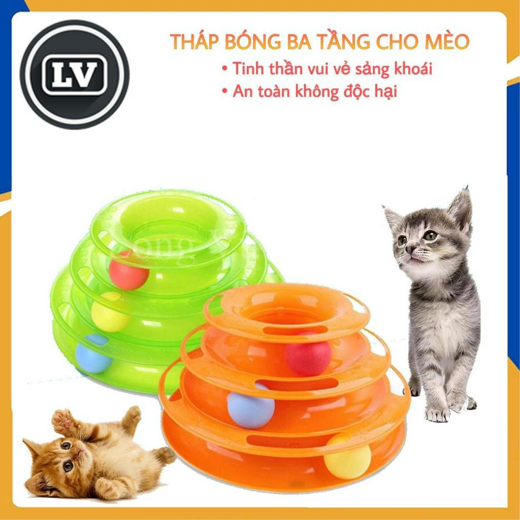 tháp bóng 4 tầng cho mèo ( màu random )