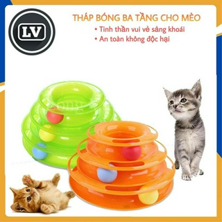 tháp bóng 4 tầng cho mèo ( màu random )