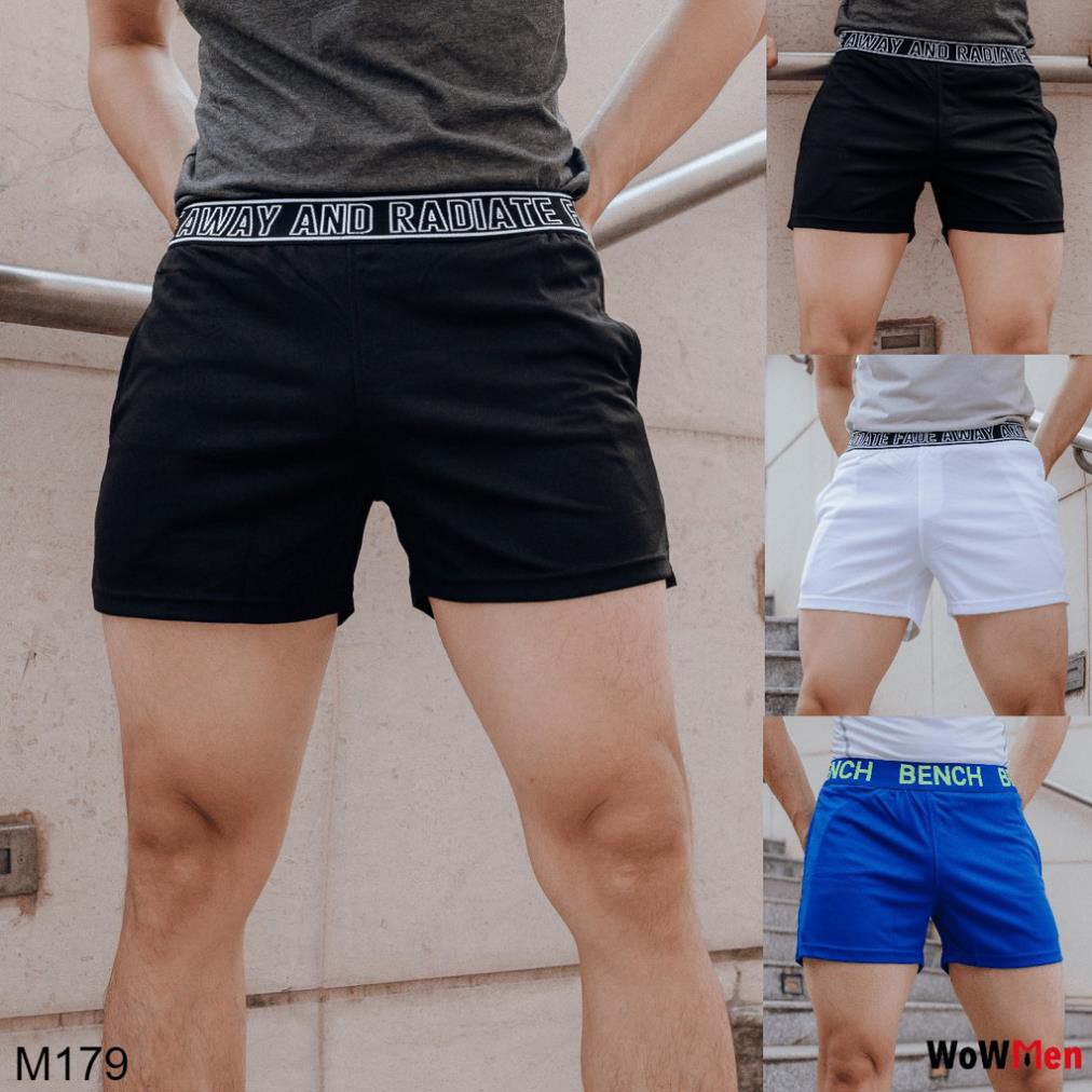 Quần Short Đùi Thun Nam Ngắn Bản Lưng To Tập Gym Squat Thể Thao Đi Bơi Mặc Nhà - M179 💝