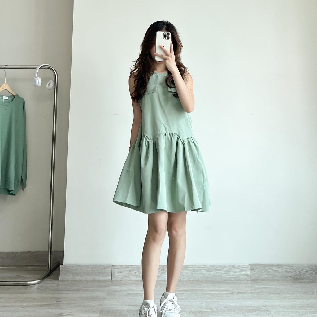 Đầm sát nách xòe xinh thời trang nữ Miho house