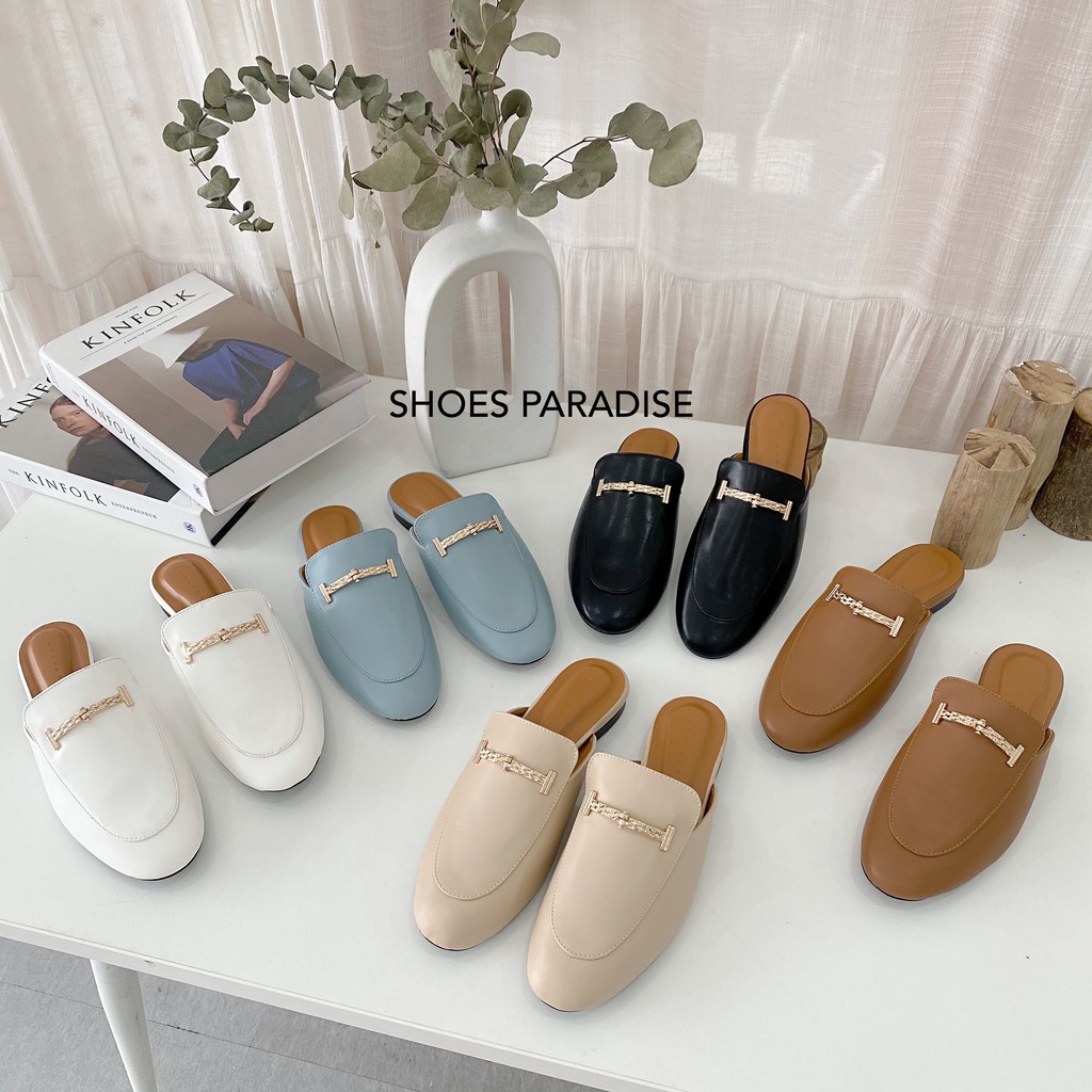 Guốc Bít Mũi Thời Trang Shoes Paradise,Dép Sục Nữ Bít Mũi Đế Xẹp Hàn Quốc