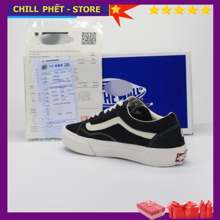 Giày thể thao sneaker van Old skool low đen mũi nỉ cao cấp full box full size.