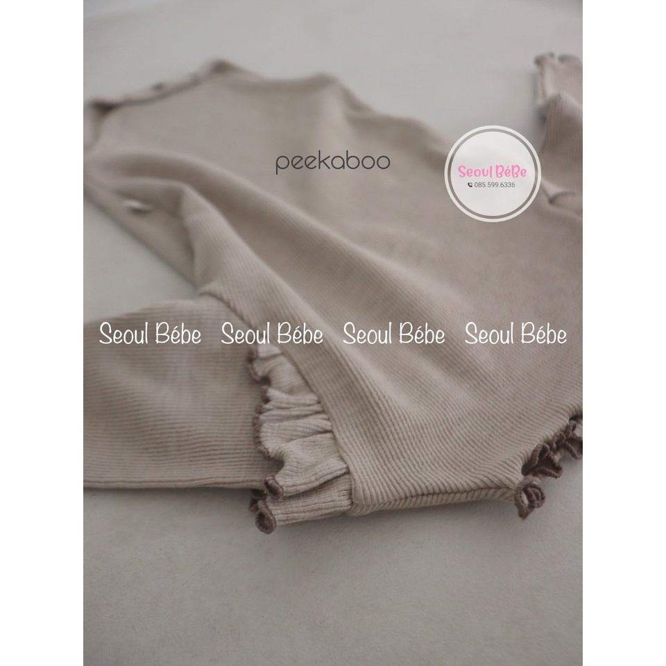 Bộ bodysuit gân SHARON cho bé 5-12kg hãng Peekaboo thu đông 2022