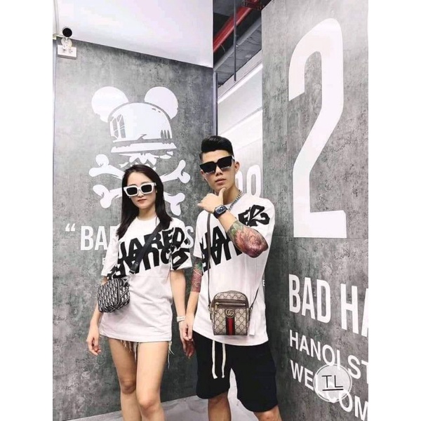 Áo Form Rộng Tay Lỡ Unisex, Áo Phông WNY Cổ Tròn Màu Đen Trắng