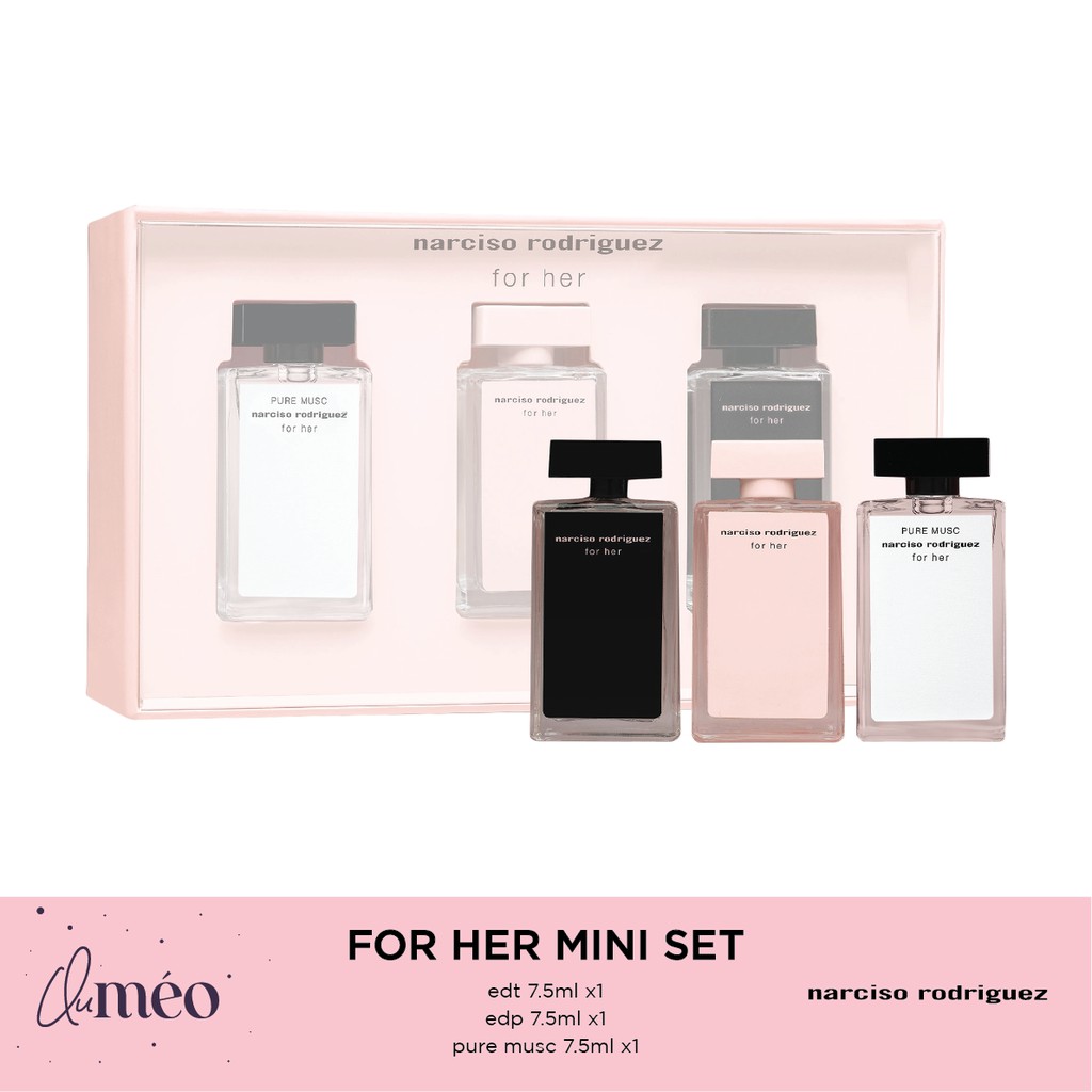 Set nước hoa Narciso Rodriguez for her mini 7.5ml