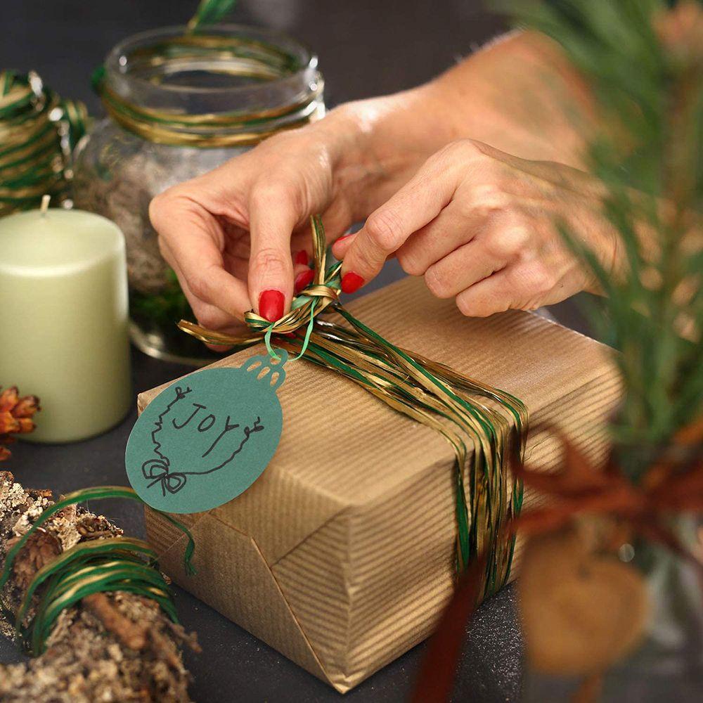 CONOPERY Bộ 120 Nhãn Dán Trang Trí Giáng Sinh DIY