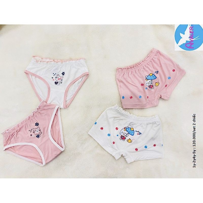 set 2 quần chip tam giác Avaler bé gái