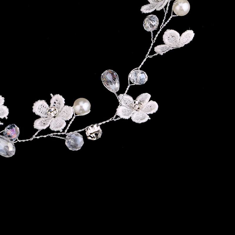 Vòng cái tóc cô dâu đính ngọc trai giả